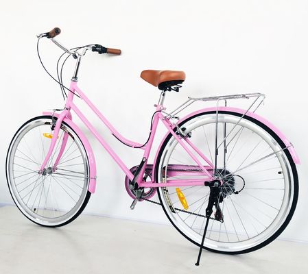 CPSC Kleurrijke 700C CE Hi-Steel Lady City Bike met Aluminium Alloy Rim en 7 snelheden