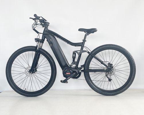 27.5" 1000W Lithiumbatterij Elektrische bergfiets met 9 snelheden en volledige ophanging