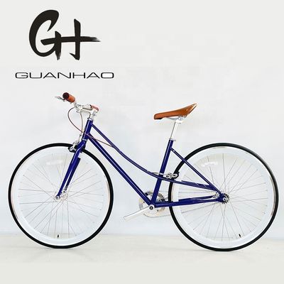Geen vork ophanging 700C Cr-MO Steel Women Frame Inner 2 Speed Lady City Bike