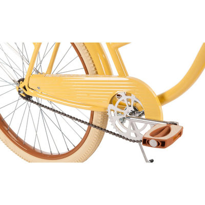 Gewone pedaal 26 &quot;Vrouwen cruiser fiets met aluminium velg en Banana-geel kleur