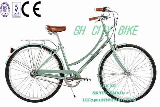 1.8m Lengte CE Europa OEM Logo Hi-Ten Steel Frame Single Speed City Bikes voor vrouwen 26 inch