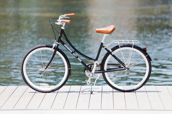 1.8m Lengte CE Europa OEM Logo Hi-Ten Steel Frame Single Speed City Bikes voor vrouwen 26 inch