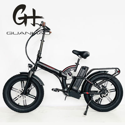 Alloy Crank 7 Speed Gears Fat Tire Folding Ebike met 21A Lithiumbatterij en 750W Motor