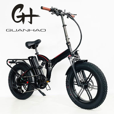 Alloy Crank 7 Speed Gears Fat Tire Folding Ebike met 21A Lithiumbatterij en 750W Motor