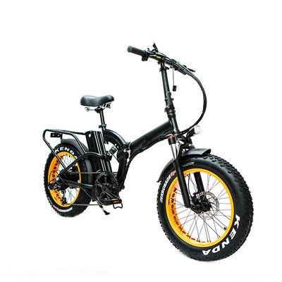 20 x 4 "Achterhebbemotor 48V 1000W 50KM/H 14AH Lithiumbatterij Volle ophanging Elektrische vouwfiets