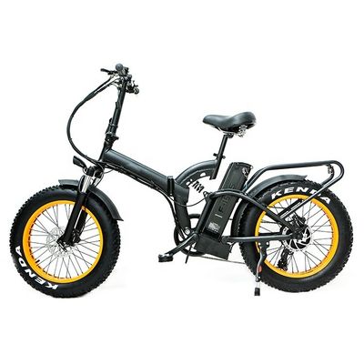 20 x 4 "Achterhebbemotor 48V 1000W 50KM/H 14AH Lithiumbatterij Volle ophanging Elektrische vouwfiets