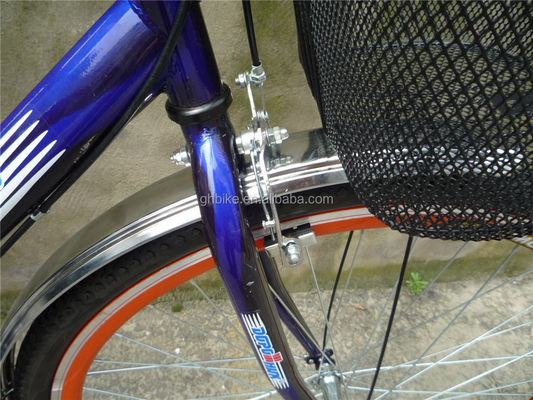 3-delige combo aanbieding Vintage Mensen Single Speed Retro City Cruiser Bike met voormand
