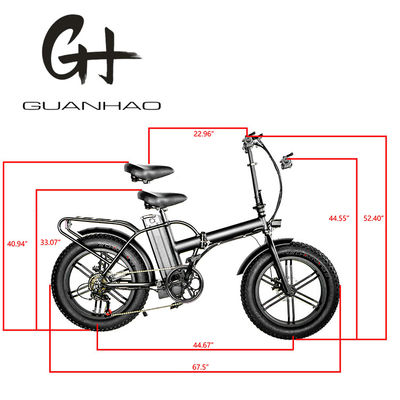 48V 13AH 750W elektrische vouwfiets met 20" opvouwbaar frame en magnesium allooi wielstel