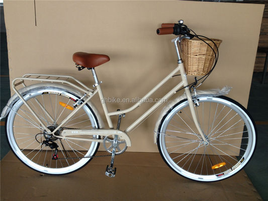 Blauwe kleur 7 snelheid Vintage Lady City Cruiser Bike Vrouwen Retro Bikes voor het stadsleven