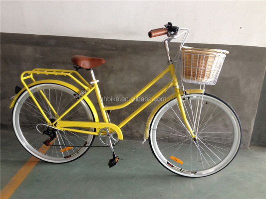 Blauwe kleur 7 snelheid Vintage Lady City Cruiser Bike Vrouwen Retro Bikes voor het stadsleven