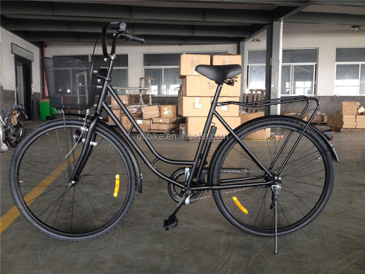 Goedkope zwarte kleur Single Speed 26 inch 28 inch Ladies City Bike met staal frame