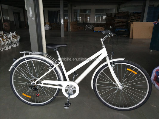 Adult Hybrid Bike 700C 6 Speed Lady City Cruiser Fiets met een bruto gewicht van 17 kg