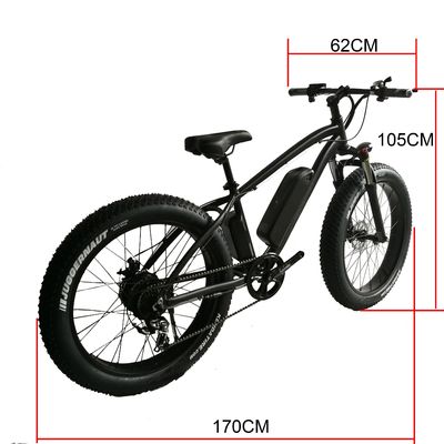 26&quot; 1000W 48V Lithiumbatterij 14AH Electric Fat Tire Mountain Bike met 7 versnellingen