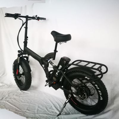 48V 21AH Full Suspension 1000W 20&quot; elektrische fiets met schijfrem en achterste motor