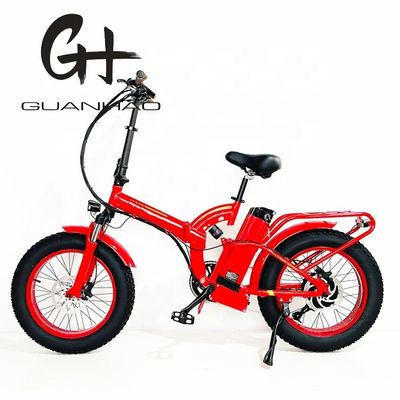 Bandbreedte 20*4&quot; 48V 21ah Lithiumbatterij 1000W Elektrische volle ophanging vouwfiets