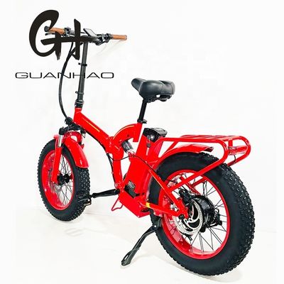 Bandbreedte 20*4&quot; 48V 21ah Lithiumbatterij 1000W Elektrische volle ophanging vouwfiets