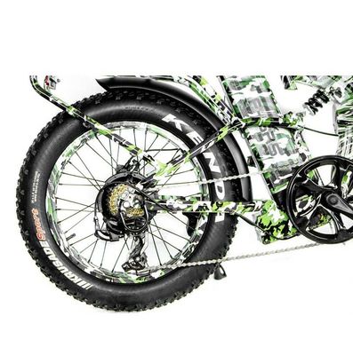 48V*21AH 20 inch volvering Camouflage kleur 1000W vouwbare vetband ELECTRIC BICKE met achterste rek
