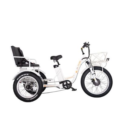 16.7 Ah Batterijcapaciteit 750 WAT ZWARDE RICKSHAW ELECTRICHE TRICYCLE voor Passagiers