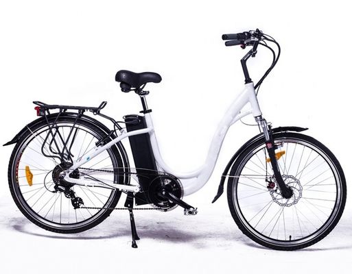 26&quot; 48V 500W 40KM/H 10.4AH Lithiumbattery Vrouwen Aluminium Frame 7Speeds OEM Customized Step Thru Electric City Bike