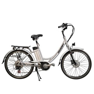 26&quot; 48V 500W 40KM/H 10.4AH Lithiumbattery Vrouwen Aluminium Frame 7Speeds OEM Customized Step Thru Electric City Bike