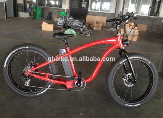 Aluminium Frame 26 inch 7speed Fat Tire Electric Cruiser Fiets met Lithium Battery