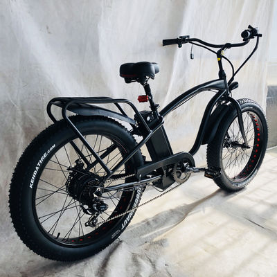26&quot; 1000W Bafang achtermotor Fat Tire Electric Cargo Beach Cruiser Bike met 48V 21AH Lithiumbattery