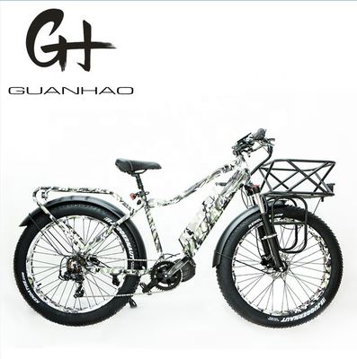 26x4.0 inch Mountain Electric Fat Tire Bike met 1000W Diver Motor en Front Carrier