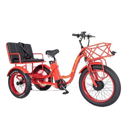50-70 km Rijdstermijn 48V 1000W 50KM/H 3 wielen elektrische driewieler voor passagiers en vracht