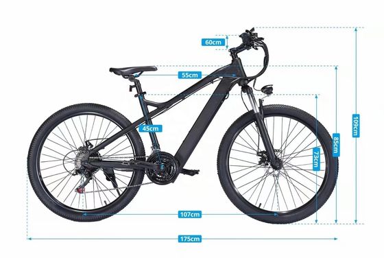 26&quot; 21Snelheid 48V 500W 14AH Lithiumbatterij OEM Ebike Op maat gemaakte berg elektrische fiets