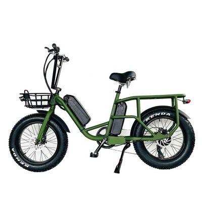 20&quot; 48V 34AH Lithiumbatterij 1000W 50KM/H Aluminium Frame 7 snelheden Cargo Electric Dual Battery Hybrid Fat Snow Tire 4.0 Fiets