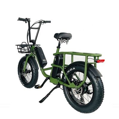 20&quot; 48V 34AH Lithiumbatterij 1000W 50KM/H Aluminium Frame 7 snelheden Cargo Electric Dual Battery Hybrid Fat Snow Tire 4.0 Fiets