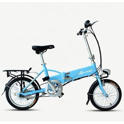 16&quot; Mini vouwfiets met 24V 250W motor en 10AH Lithiumbatterij versnellingen Single Speed