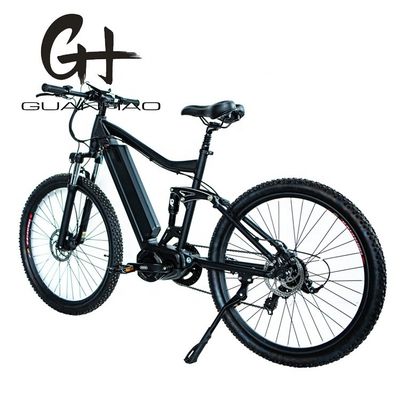 7 snelheid 26 &quot;Aluminium elektrische volle ophanging bergfiets met 21AH batterijcapaciteit