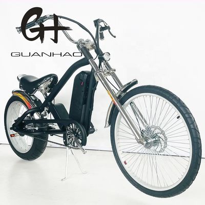 24&quot;-20&quot; 48V500W 40KM/H Single Speed Adult Chopper Elektrische fiets met en gewoon pedaal