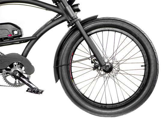 Elektrische fiets 24&quot;x3.0 band 1000W 17AH Hi-Ten Steel Frame 50KM/H Shimano Speed Cruiser