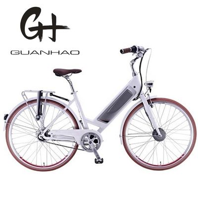CE EN15194 gecertificeerde aluminium stap door 26 &quot;Smart Sensor elektrische stadsfiets voor vrouwen