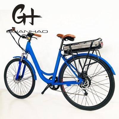 27.5 &quot; 48V 500W 14AH 45KM/H EN15194 CE Stock Lady Electric City Ebike met achterste 7-versnellingsbak