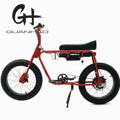 Discrem 20 inch 750w 1000w Dual Battery Electric Fat Tire Mountain Bike Vintage 2 Seat Beach Cruiser Max 50KM/H ebike