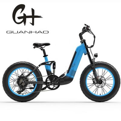 1000W 14AH volledig geveerd frame 20 &quot;x4.0 dikke band Grote platte sneeuwband Schijfrem Ebike