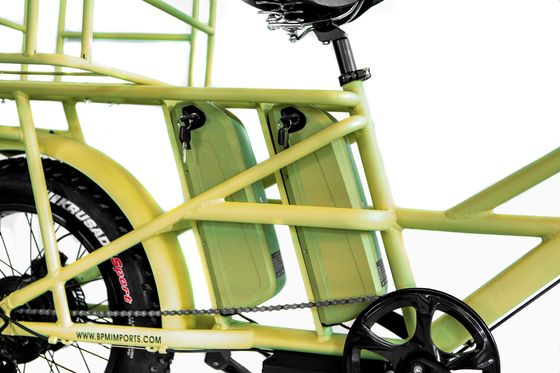 Aluminium frame 48V34AH 1000W Fat tire ebike met dubbele batterijen en twee manden