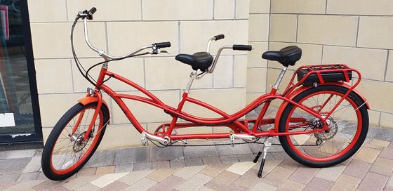 Maximale snelheid 30-50Km/h 500W 26&quot;*2.3 LCD display Tandem elektrische fiets voor twee personen
