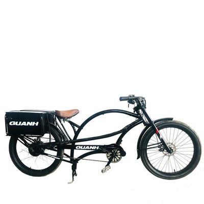 40AH batterij langeafstands elektrische chopper fiets met 48V stroomtoevoer en dubbele batterij