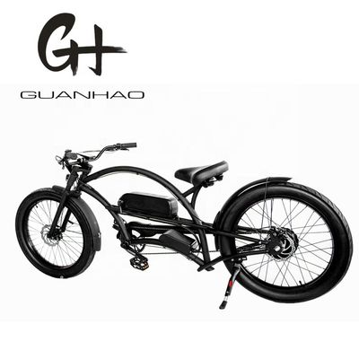 Single Speed 750W 28MPH 48V 17AH 24inch 3.0 Tire Chopper Elektrische fiets Beach Cruiser