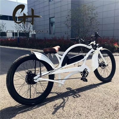 Single Speed 750W 28MPH 48V 17AH 24inch 3.0 Tire Chopper Elektrische fiets Beach Cruiser