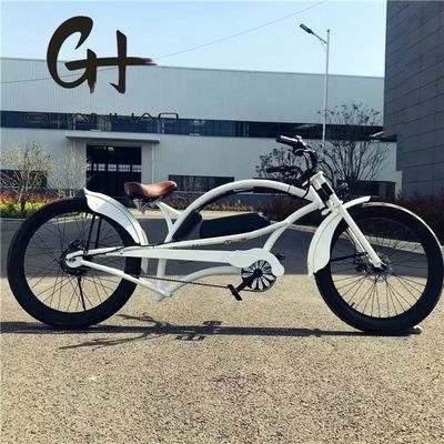 Single Speed 750W 28MPH 48V 17AH 24inch 3.0 Tire Chopper Elektrische fiets Beach Cruiser