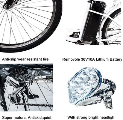 26&quot; wielgrootte 6S 250W E-bike Elektrische vrouwen stadsfiets aangedreven door lithiumbatterie