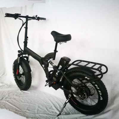 48V 14Ah Lithiumbatterij Samsung 7 Speed 750W 20&quot; 4.0 Full Suspension Frame Klappend E-bike