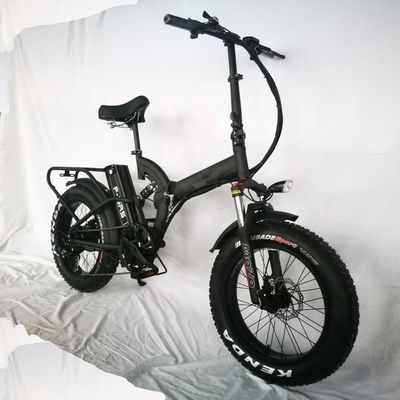 48V 14Ah Lithiumbatterij Samsung 7 Speed 750W 20&quot; 4.0 Full Suspension Frame Klappend E-bike