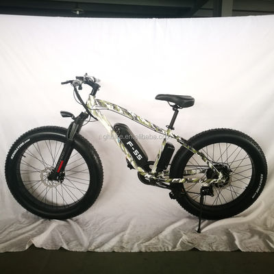 26 inch 750W camouflage legerkleur sneeuw elektrische fiets 48V geen opvouwbaar