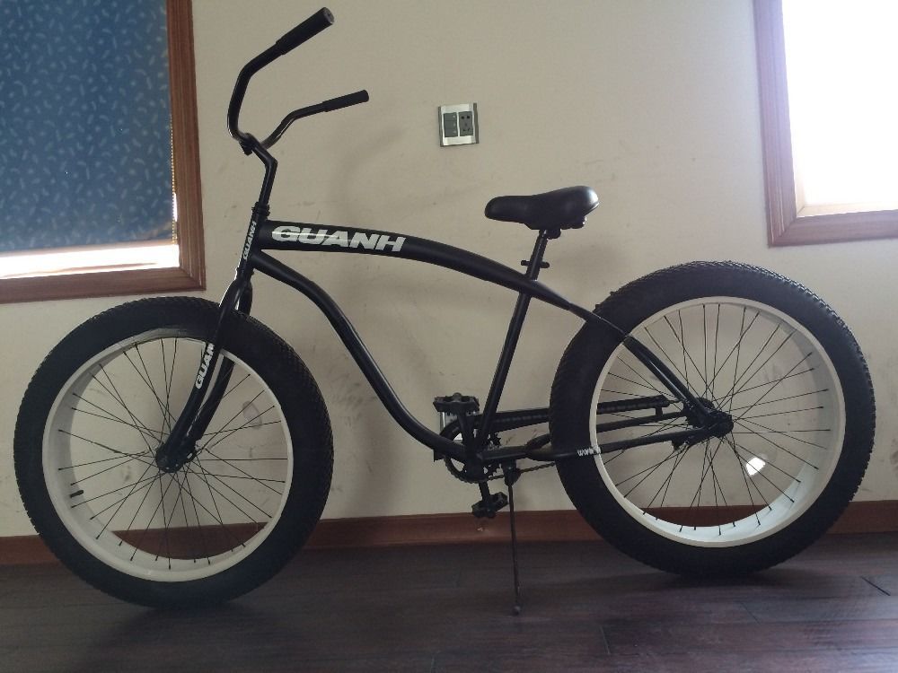 Beach Cruiser Style Fat Tire Bike met 26*4.0 banden en staal vork materiaal
